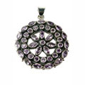 950: Silver Setting purple amethyst pendants