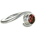 Design 1237: red garnet solitaire rings