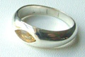 1240: Silver Setting yellow citrine rings