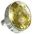Design 1283: yellow lemon quartz solitaire rings