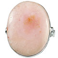 1561: Silver Setting pink opal rings
