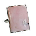 1563: Silver Setting pink opal rings