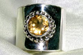 1716: Silver Setting yellow citrine rings
