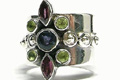 3083: Silver Setting multi-color iolite rings