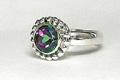5401: green,pink mystic topaz rings