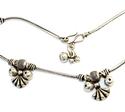 Design 11102: gray silver anklets