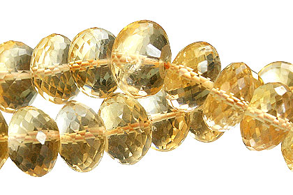 Natural Citrine Quartz Puffed Oval Faceted Gemstone Beads 7.5''Strand 8x10-10x14mm Citrine Oval Nuggets Faceted T Drilled Beads