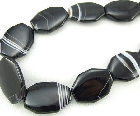SKU 5705 - a Banded onyx Beads Jewelry Design image