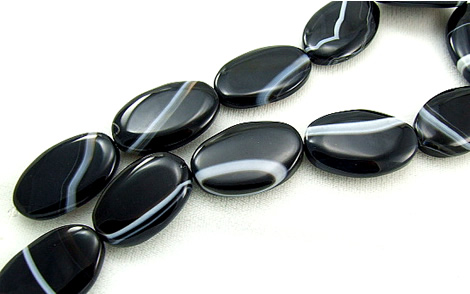 SKU 5711 - a Banded onyx Beads Jewelry Design image