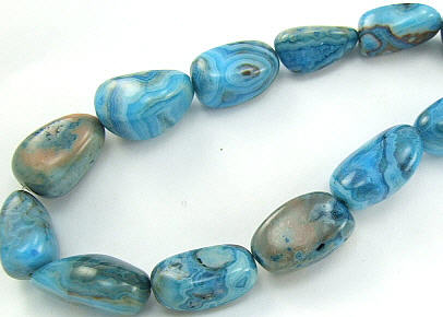 SKU 5841 - a Blue-Crazy Agate Beads Jewelry Design image