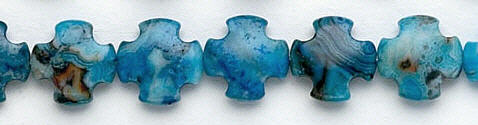 SKU 6250 - a Blue-Crazy Agate Beads Jewelry Design image