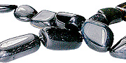 Design 11733: black tiger eye nuggets beads