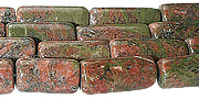 11746: Beaded Green,Red unakite beads