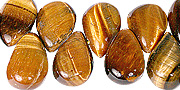 11768: Brown,Black tiger eye  tear-drop beads