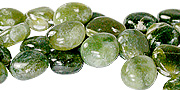 11777: Green chrysoprase  tear-drop beads