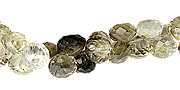 11787: Yellow,Brown lemon quartz  briolettes beads