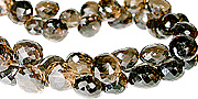 11812: Brown smoky quartz beads