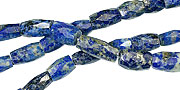 12767: Beaded blue lapis lazuli beads