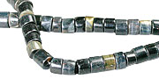 Design 13360: black,brown tiger eye heishi beads