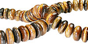 Design 13366: brown,yellow tiger eye rondelle beads