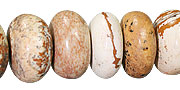 13370: Beaded brown jasper  rondelle beads