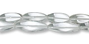 Design 13383: white crystal canoe beads