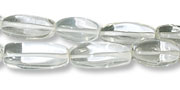 Design 13387: white crystal canoe beads