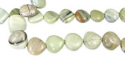 13395: Beaded green jasper tear-drop beads