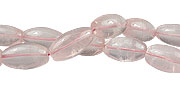 Design 13402: pink rose quartz canoe beads