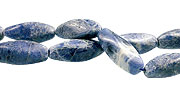 13405: Beaded blue,white sodalite tube beads