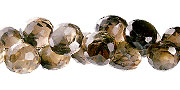 13424: Beaded brown smoky quartz  briolettes beads