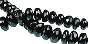 Design 13752: black black spinel faceted beads