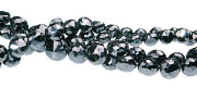 Design 13755: black black spinel briolettes, faceted beads