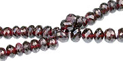 13756: Beaded red garnet faceted beads