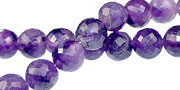 13761: Beaded purple amethyst faceted beads