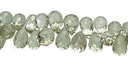 Design 13813: green green amethyst briolettes beads