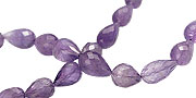 13850: Beaded purple amethyst tear-drop beads