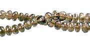 13855: Beaded brown smoky quartz  faceted beads