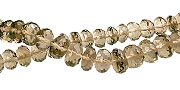 Design 13857: brown smoky quartz faceted beads