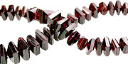 13886: Beaded red garnet  twisted beads