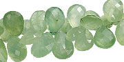 13895: Beaded green prehnite  briolettes beads