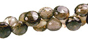 13922: Beaded brown smoky quartz  briolettes beads