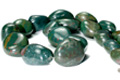 Design 9679: green,red bloodstone tumbled beads