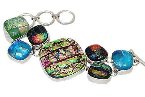 SKU 10029 - a Dichroic glass bracelets Jewelry Design image