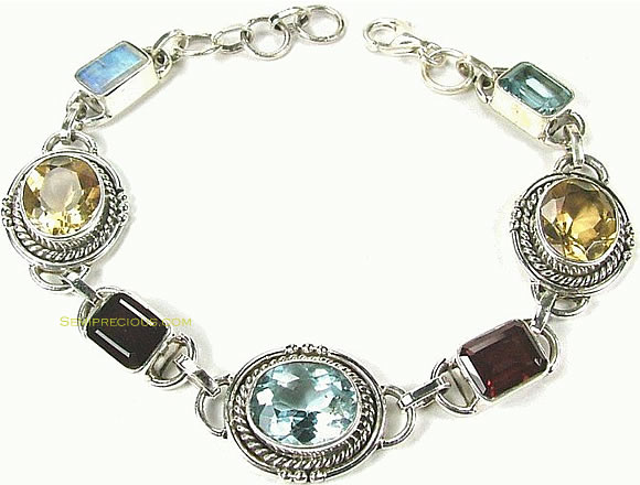 SKU 1010 - a Multi-stone Bracelets Jewelry Design image