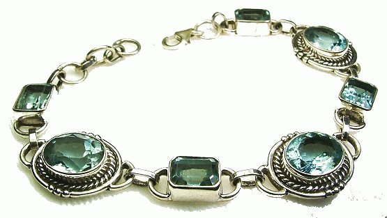 SKU 1022 - a Blue Topaz Bracelets Jewelry Design image