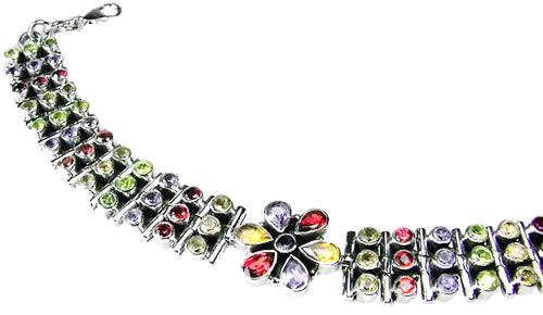 SKU 1114 - a Multi-stone Bracelets Jewelry Design image
