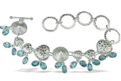 SKU 13036 - a Blue topaz bracelets Jewelry Design image