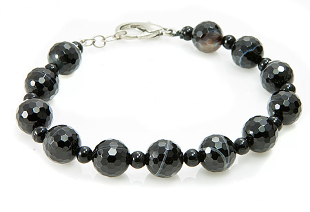 SKU 17386 - a Banded onyx Bracelets Jewelry Design image