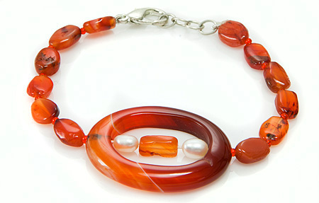 SKU 17393 - a Carnelian Bracelets Jewelry Design image